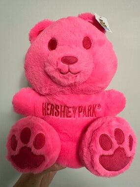 Hersheypark Souvenir Pink Teddy Bear Plush Goffa Stuffed Animal NWT